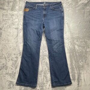 Wrangler Riggs Workwear Strong Denim Jeans Womens Blue Wash Bootcut 16 x 32